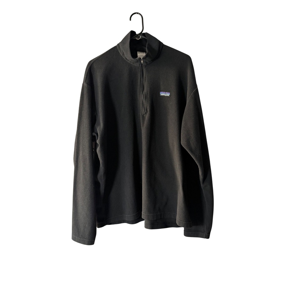 Patagonia Synchilla Fleece Quarter Zip Pullover Black Size XL